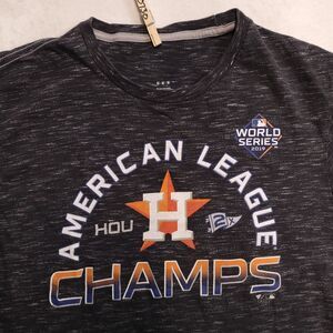 Fanatics MLB World Series HOU Champs Graphic Casual T Shirt Mens Size M Black